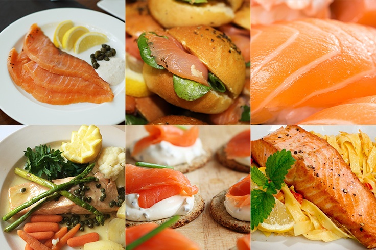 Zdrava hrana Frikom losos je popularno jelo za slikanje 